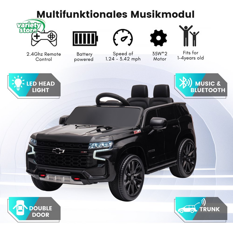 Load image into Gallery viewer, Chevrolet Tahoe 12V Ride on Car for Kids with Remote Control - 4-in-1 Versatile Toy

