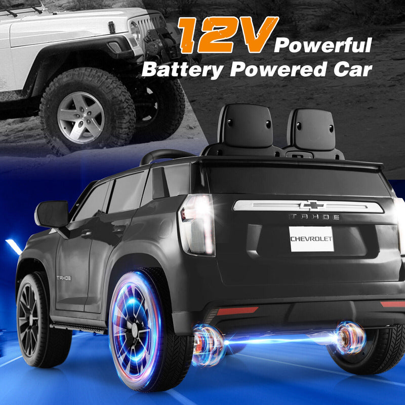 Load image into Gallery viewer, Chevrolet Tahoe Electric Ride-On Truck for Kids with Remote Control, Music, and Lights - 12V SUV Toy
