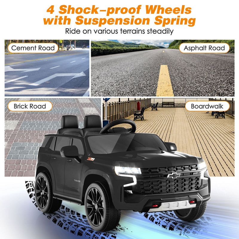 Load image into Gallery viewer, Chevrolet Tahoe Electric Ride-On Truck for Kids with Remote Control, Music, and Lights - 12V SUV Toy
