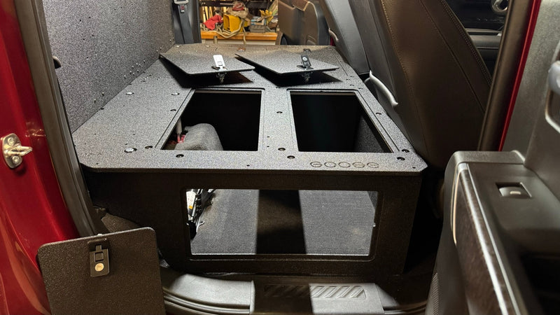 Load image into Gallery viewer, CHEVY - SILVERADO - 4TH GEN - GMC - SIERRA - 2019-PRESENT - 5TH GEN - EXPLORE SERIES - CREW CAB - SEAT DELETE PLATE SYSTEM - SECOND ROW - 100%
