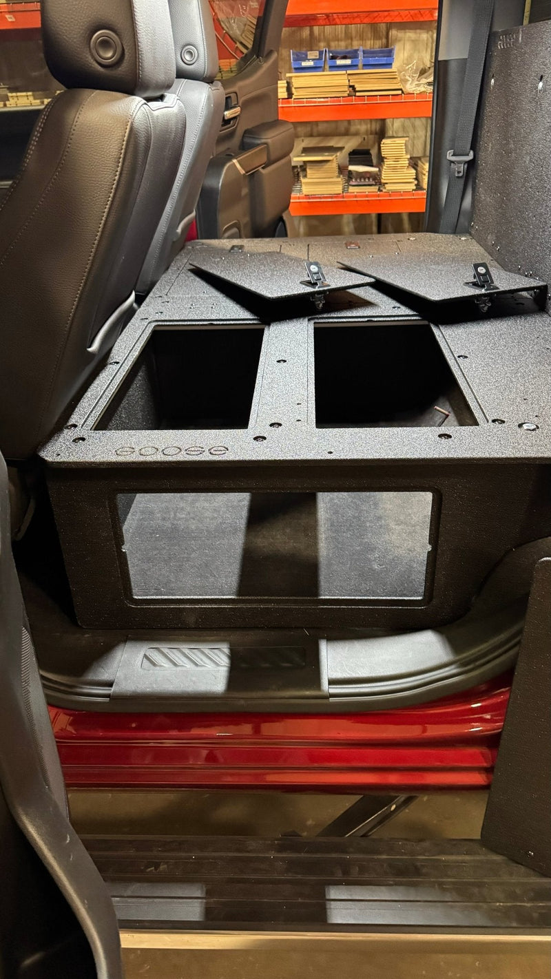 Load image into Gallery viewer, CHEVY - SILVERADO - 4TH GEN - GMC - SIERRA - 2019-PRESENT - 5TH GEN - EXPLORE SERIES - CREW CAB - SEAT DELETE PLATE SYSTEM - SECOND ROW - 100%

