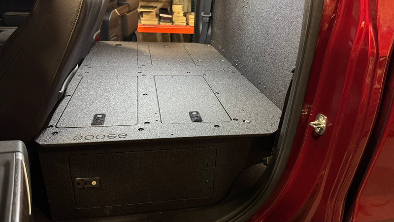 Load image into Gallery viewer, CHEVY - SILVERADO - 4TH GEN - GMC - SIERRA - 2019-PRESENT - 5TH GEN - EXPLORE SERIES - CREW CAB - SEAT DELETE PLATE SYSTEM - SECOND ROW - 100%
