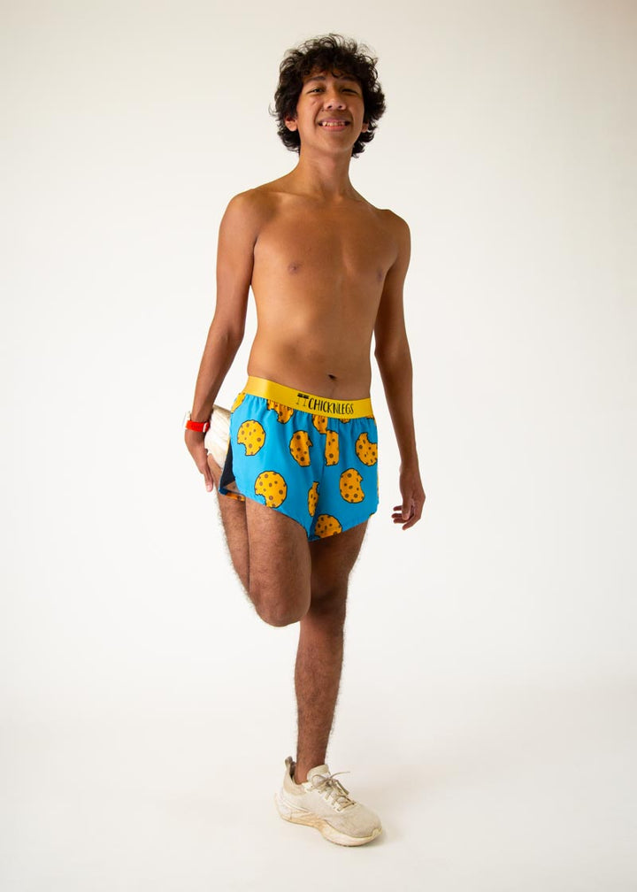 Load image into Gallery viewer, Men&#39;s Chocolate Chip Cookies 2&quot; Half Split Shorts (XS, S, M, L, XL)
