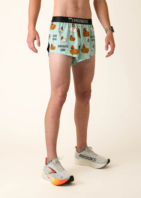 Load image into Gallery viewer, Men&#39;s Swaggy Chickens 2&quot; Half Split Shorts
