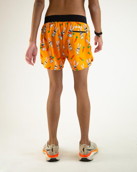 Load image into Gallery viewer, Men&#39;s Bad Bunny 4&quot; Half Split Shorts (Orange)
