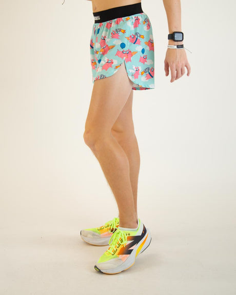 Load image into Gallery viewer, Men&#39;s Flying Pigs 4&quot; Half Split Shorts (XS S M L XL)
