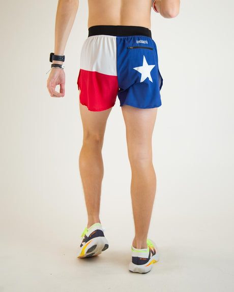 Load image into Gallery viewer, Men&#39;s Texas 4&quot; Half Split Shorts (Red, White &amp; Blue)
