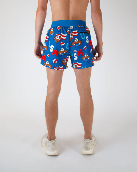 Load image into Gallery viewer, Men&#39;s Pool Party 4&quot; Half Split Shorts (XS, S, M, L, XL)
