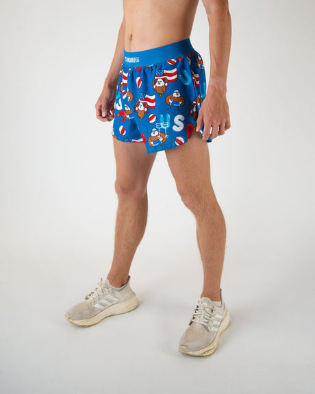 Load image into Gallery viewer, Men&#39;s Pool Party 4&quot; Half Split Shorts (XS, S, M, L, XL)
