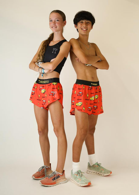 Load image into Gallery viewer, Men&#39;s Cars 4&quot; Half Split Shorts (Red)
