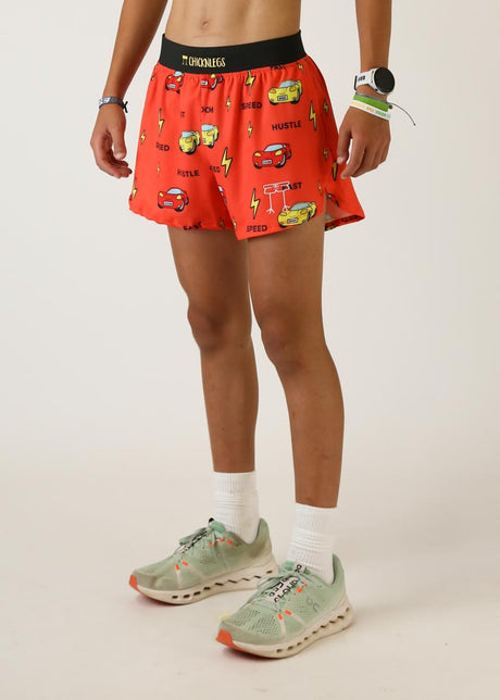 Load image into Gallery viewer, Men&#39;s Cars 4&quot; Half Split Shorts (Red)
