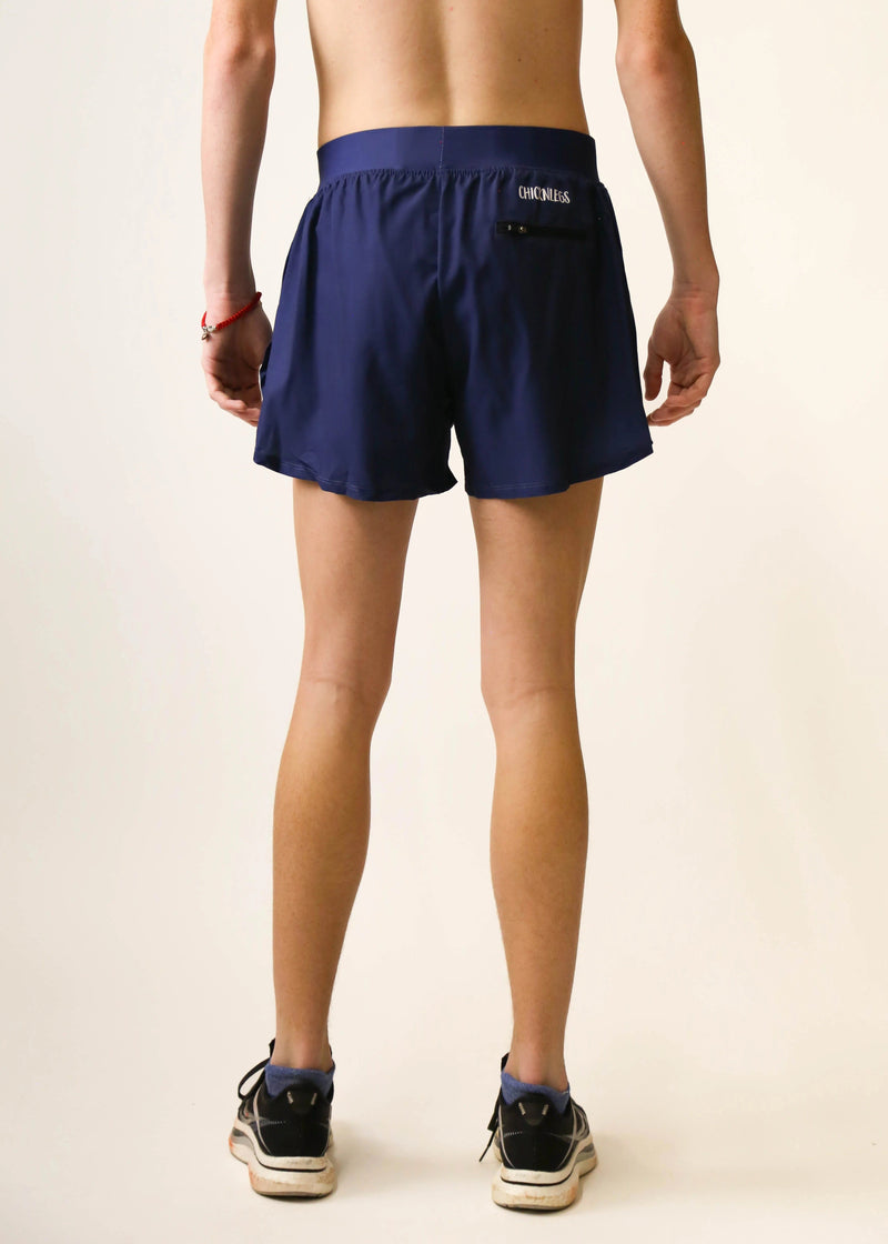 Load image into Gallery viewer, Men&#39;s Navy Blue 4&quot; Half Split Shorts
