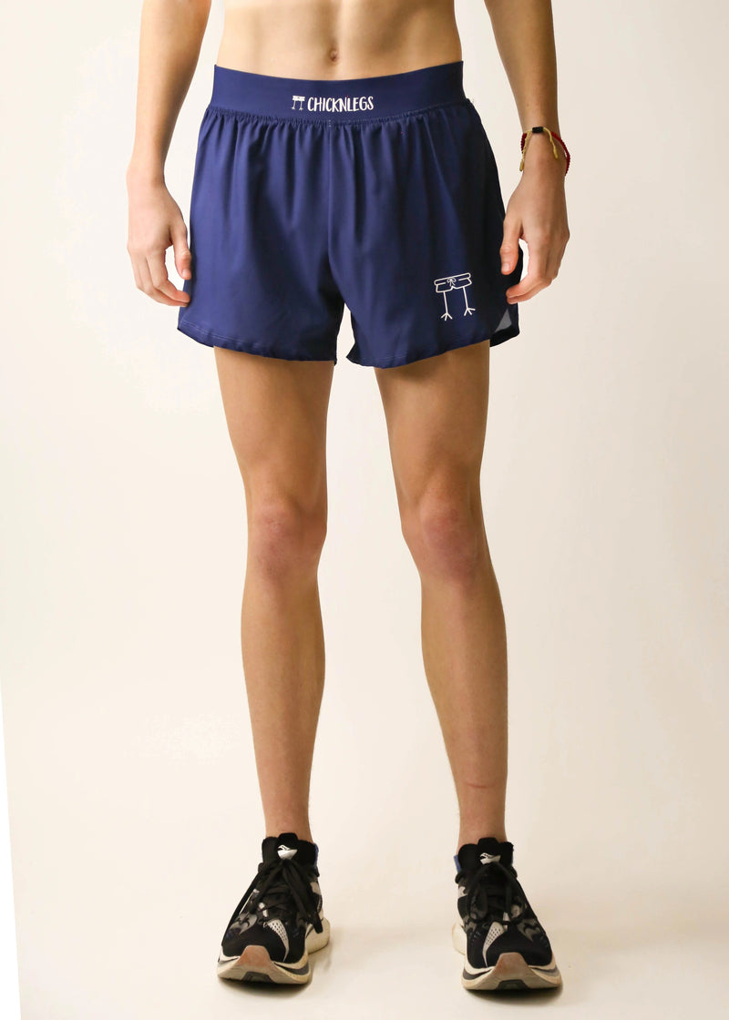 Load image into Gallery viewer, Men&#39;s Navy Blue 4&quot; Half Split Shorts
