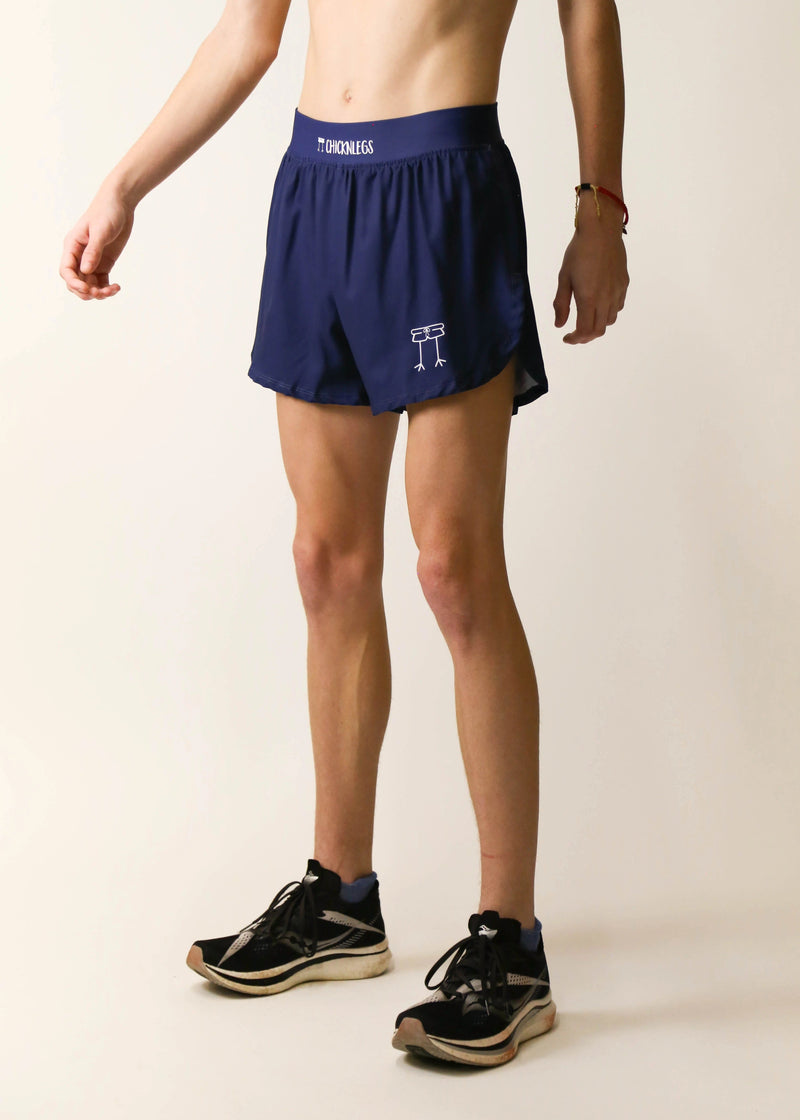 Load image into Gallery viewer, Men&#39;s Navy Blue 4&quot; Half Split Shorts
