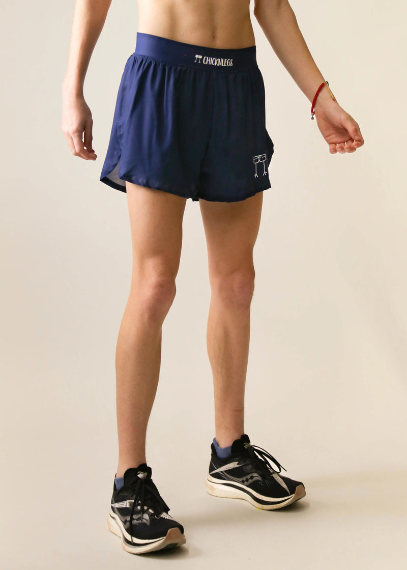 Load image into Gallery viewer, Men&#39;s Navy Blue 4&quot; Half Split Shorts
