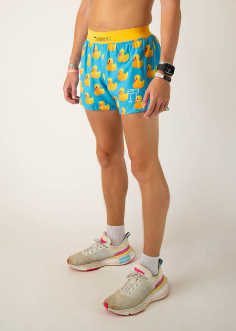 Load image into Gallery viewer, Men&#39;s Rubber Ducky 4&quot; Half Split Shorts XS S M L XL
