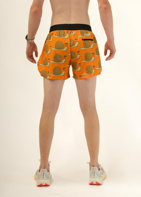 Load image into Gallery viewer, Men&#39;s Snails Pace 4&quot; Half Split Shorts (Orange) Medium
