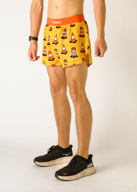 Load image into Gallery viewer, Men&#39;s Traffic Cones 4&quot; Half Split Shorts

