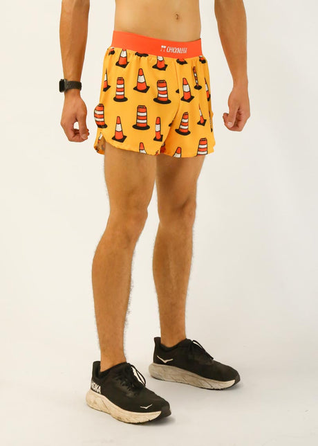 Load image into Gallery viewer, Men&#39;s Traffic Cones 4&quot; Half Split Shorts
