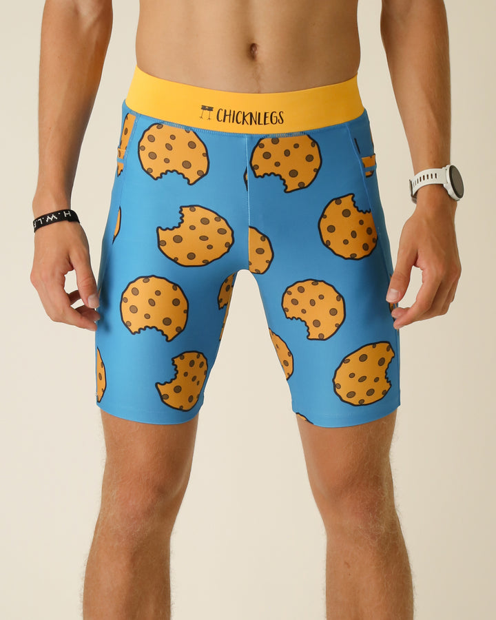 Load image into Gallery viewer, Men&#39;s Chocolate Chip Cookies 8&quot; Half Tights (XS, S, M, L, XL)
