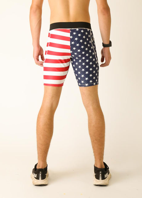 Load image into Gallery viewer, Men&#39;s USA 8&quot; Half Tights (XS S M L XL)
