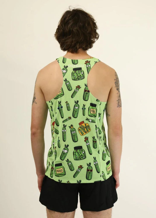 Men's Pickles Performance Singlet (Green) XS S M L XL