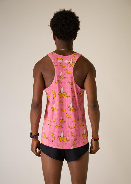 Load image into Gallery viewer, Men&#39;s Pink Bananas Performance Singlet

