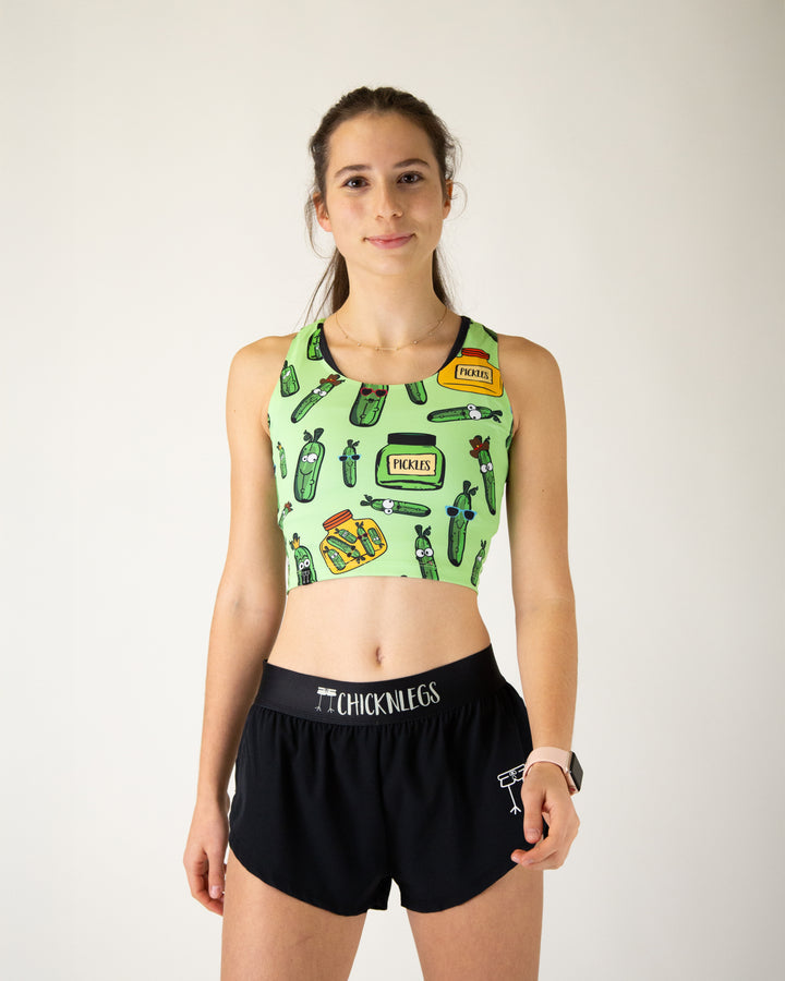 Load image into Gallery viewer, Women&#39;s Pickles Power Crop Top XXS-XL
