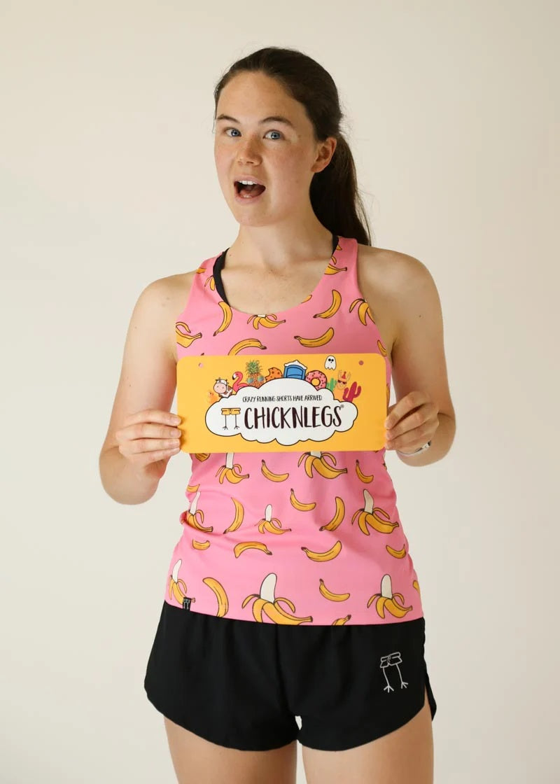 Load image into Gallery viewer, Women&#39;s Bananas Performance Singlet (Pink)
