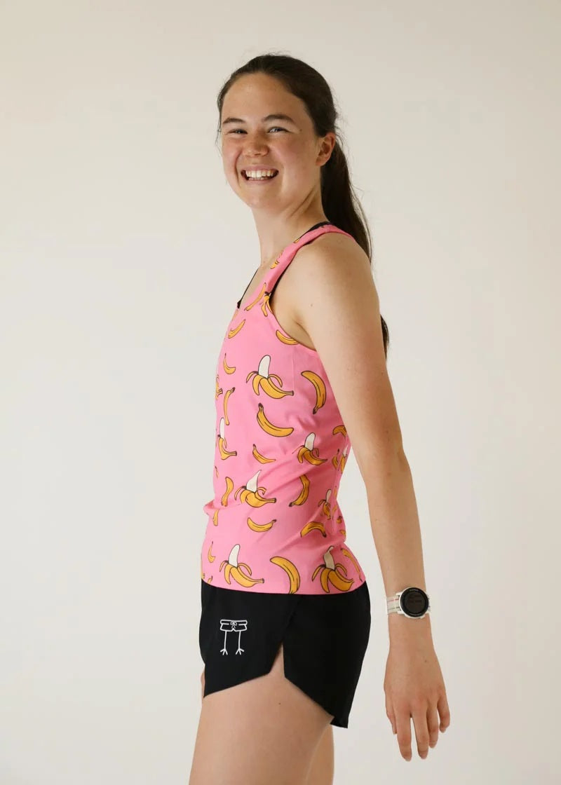 Load image into Gallery viewer, Women&#39;s Bananas Performance Singlet (Pink)
