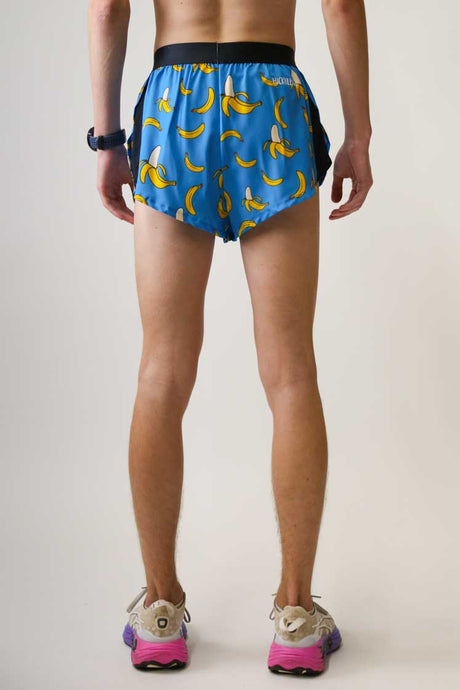 Load image into Gallery viewer, Men&#39;s Blue Bananas 2&quot; Half Split Shorts (XS, S, M, L, XL)
