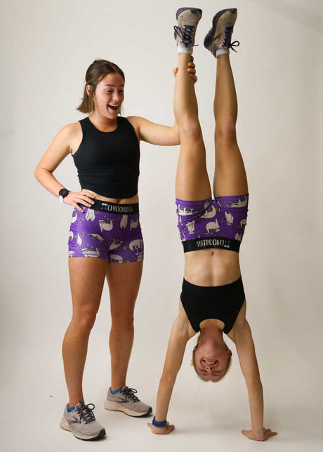 Women's Sloths 3" 2-Pocket Compression Shorts XS S M L XL