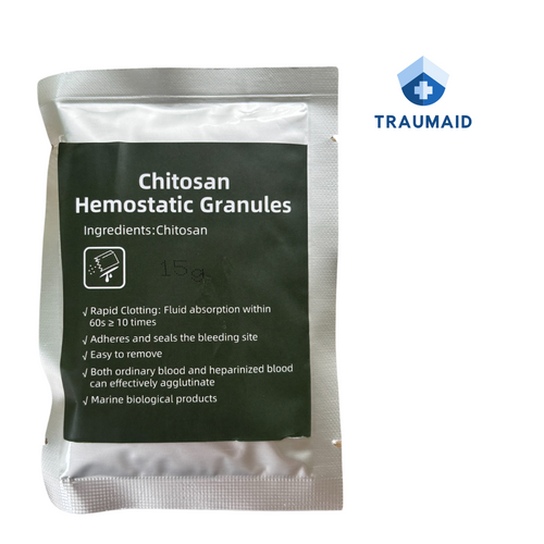 15g Chitosan Granules Bleed Stopping First Aid Powder for Rapid Blood Clotting