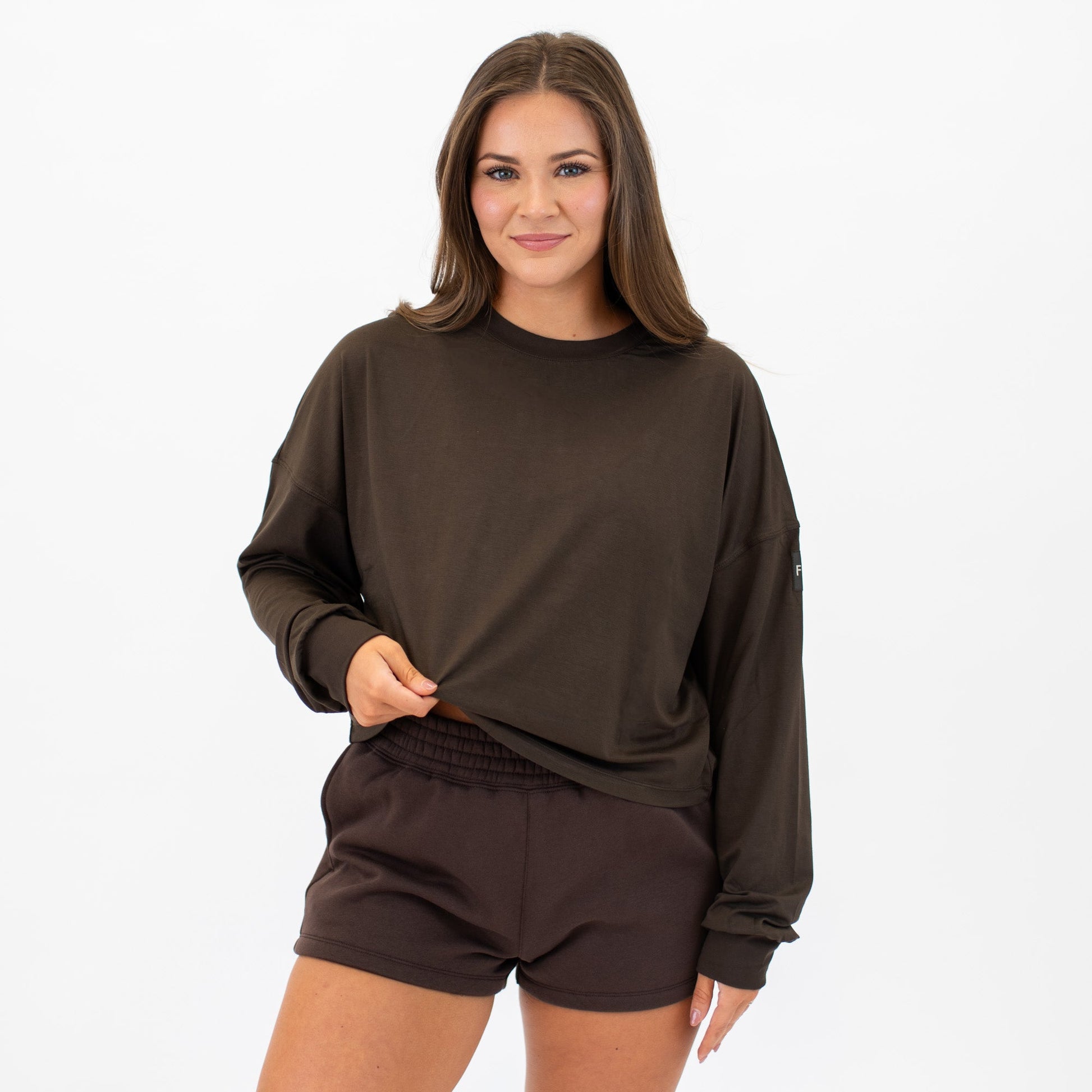 Affinity Oversized Long Sleeve Crop Tee - Skoutley Outdoors LLC