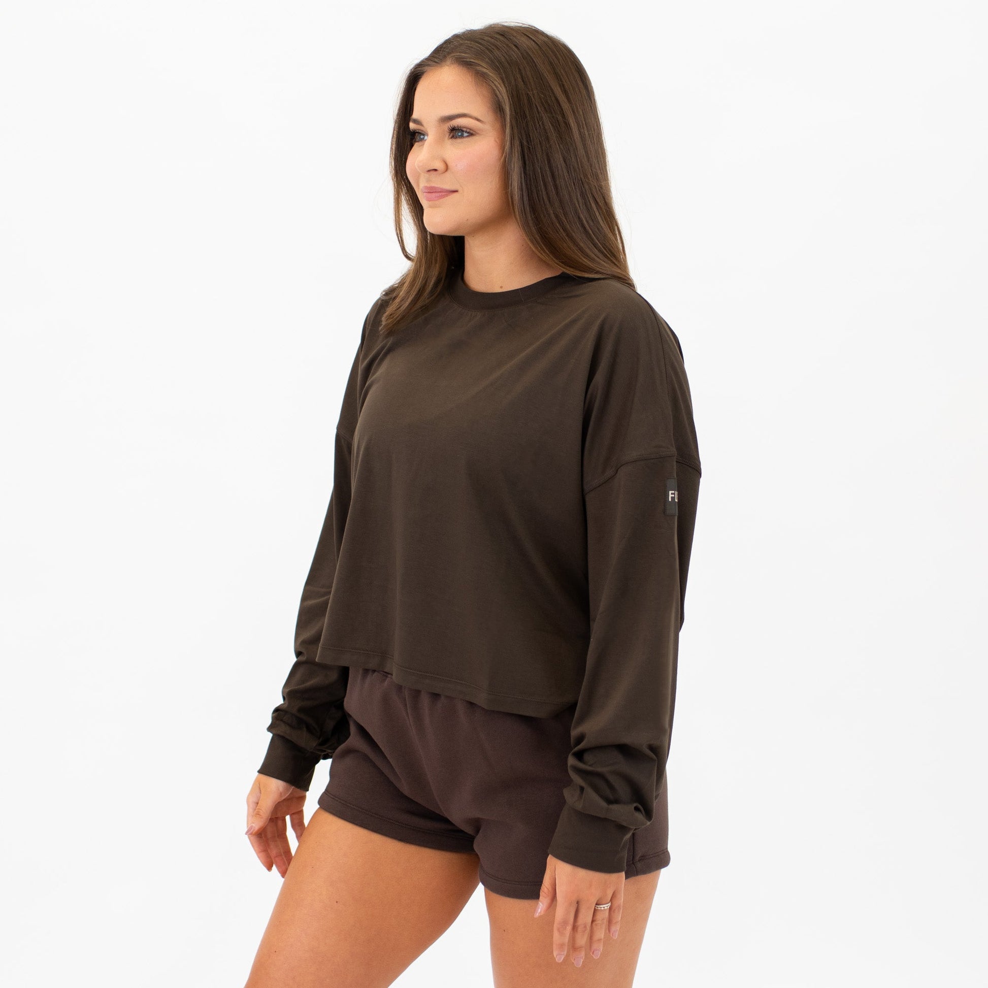 Affinity Oversized Long Sleeve Crop Tee - Skoutley Outdoors LLC