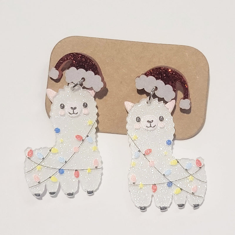 Load image into Gallery viewer, Christmas Alpaca Earrings
