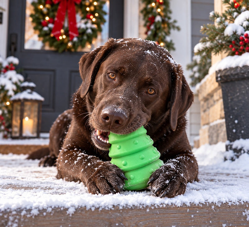 Load image into Gallery viewer, Christmas Tree Dog Toy - Durable Rubber Chew Toy for Large Dogs | USA Made
