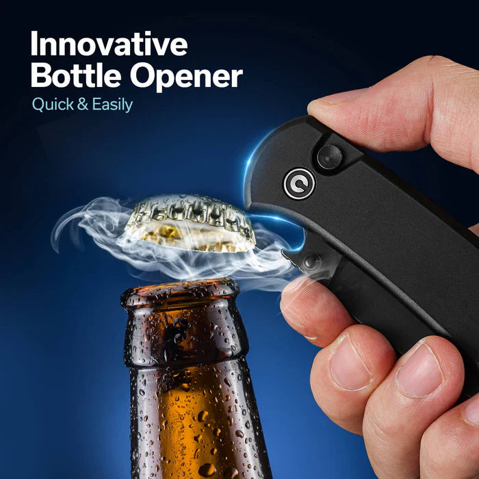 Load image into Gallery viewer, CIVIVI Qubit Button Lock &amp; Thumb Stud Knife Aluminum Handle
