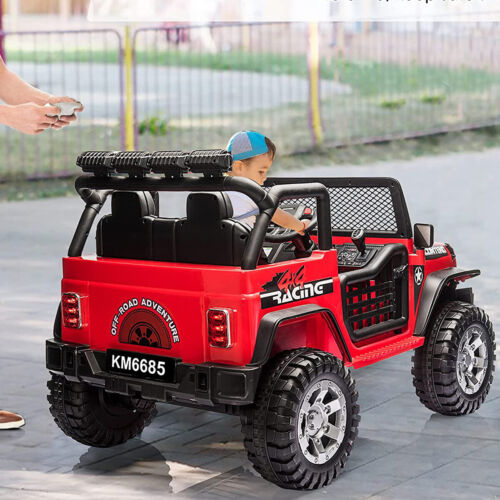 Load image into Gallery viewer, CLARFEY 12V Battery Powered RC Off-Road Jeep for Kids with LED Lights
