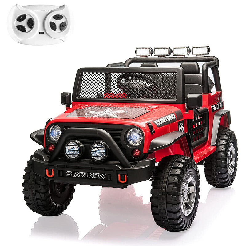 Load image into Gallery viewer, CLARFEY 12V Battery Powered RC Off-Road Jeep for Kids with LED Lights
