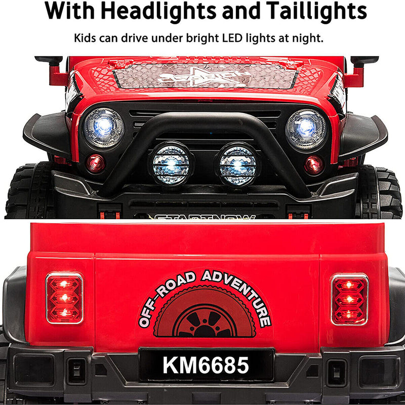Load image into Gallery viewer, CLARFEY 12V Battery Powered RC Off-Road Jeep for Kids with LED Lights
