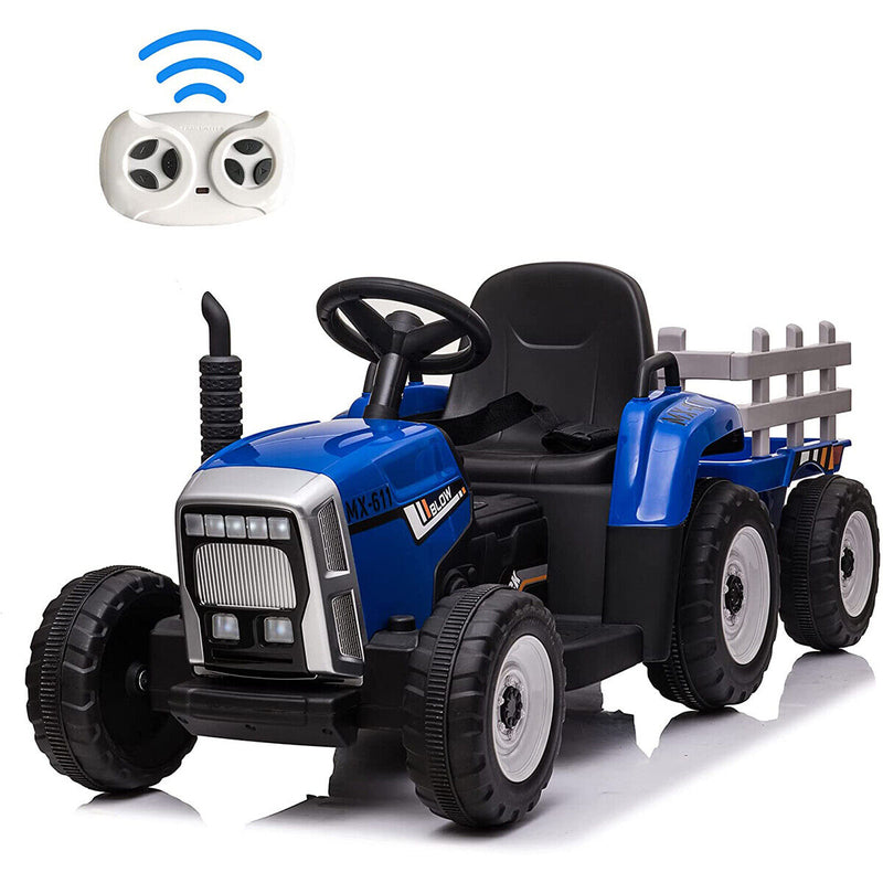 Load image into Gallery viewer, CLARFEY 12V Ride-On Tractor with Trailer and Remote Control for Kids - Music and Fun Included!
