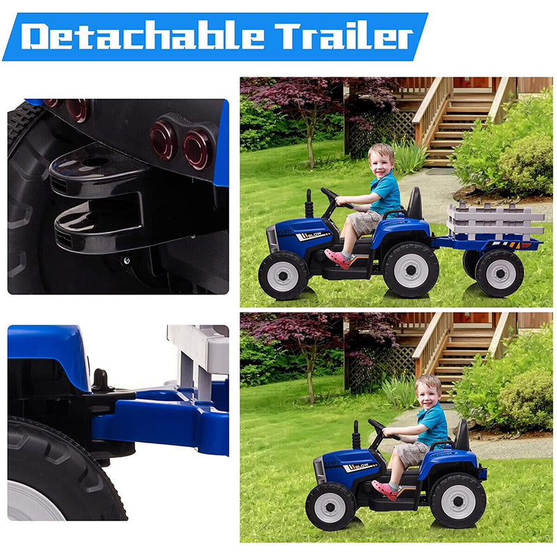 Load image into Gallery viewer, CLARFEY 12V Ride-On Tractor with Trailer and Remote Control for Kids - Music and Fun Included!

