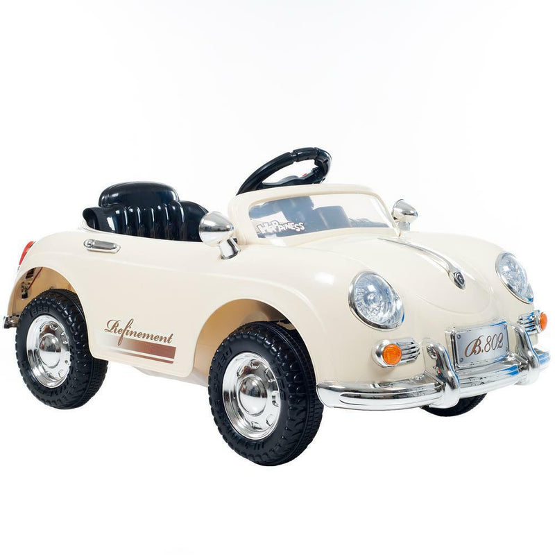Load image into Gallery viewer, Classic Beige Remote Control Ride On Sports Car for Kids by Lil Rider
