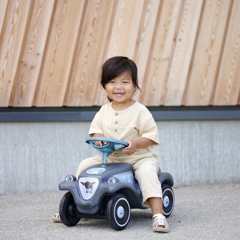 Load image into Gallery viewer, Classic Grey BIG Bobby Car with Horn - Eco-Friendly Ride-On Toy
