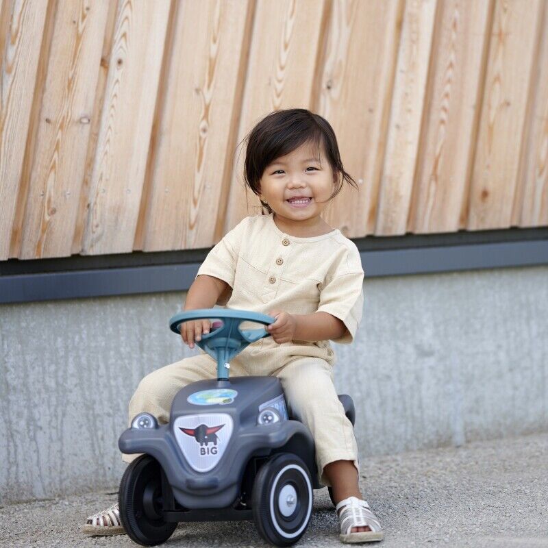 Load image into Gallery viewer, Classic Grey BIG Bobby Car with Horn - Eco-Friendly Ride-On Toy
