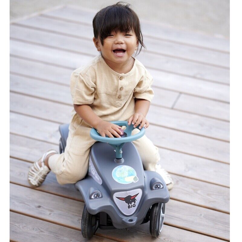 Load image into Gallery viewer, Classic Grey BIG Bobby Car with Horn - Eco-Friendly Ride-On Toy
