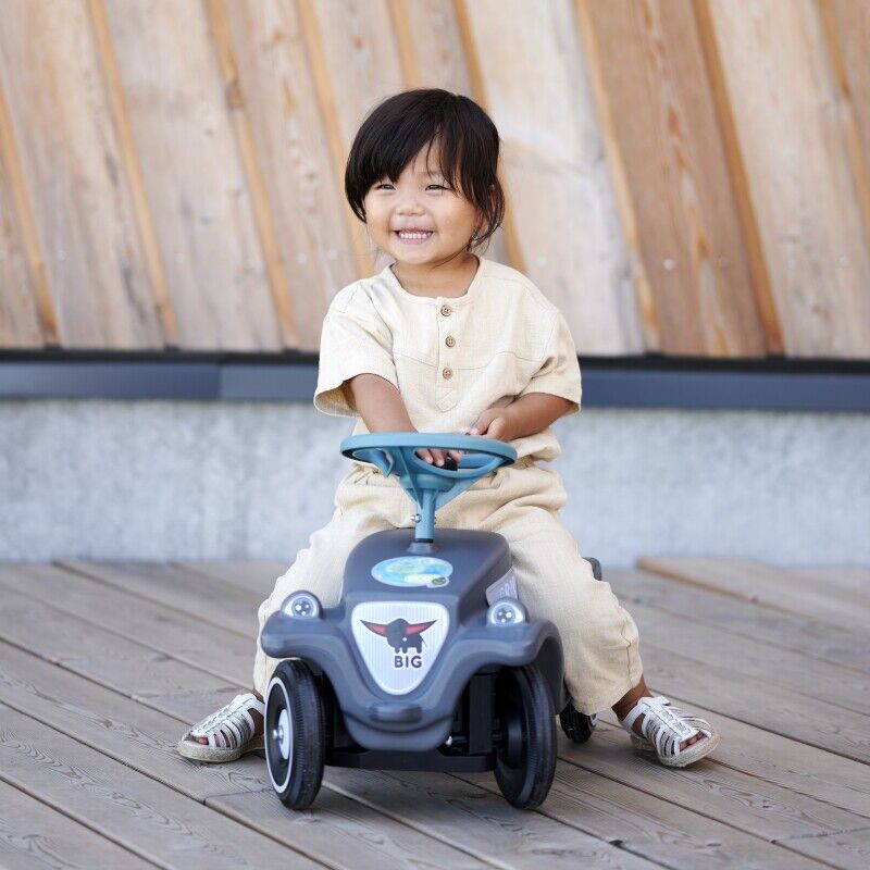 Load image into Gallery viewer, Classic Grey BIG Bobby Car with Horn - Eco-Friendly Ride-On Toy
