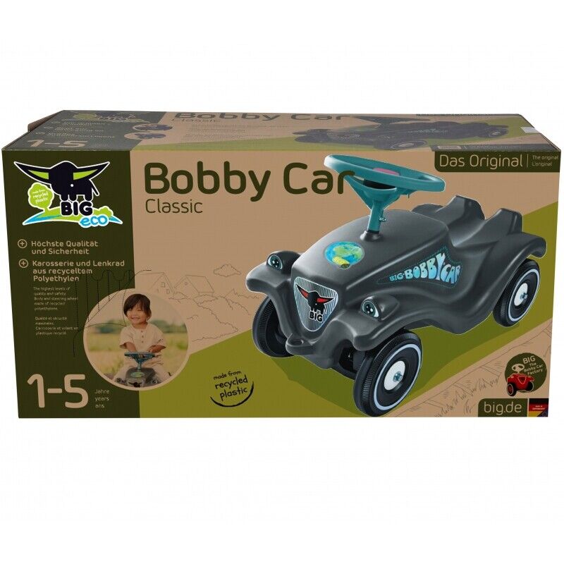 Load image into Gallery viewer, Classic Grey BIG Bobby Car with Horn - Eco-Friendly Ride-On Toy
