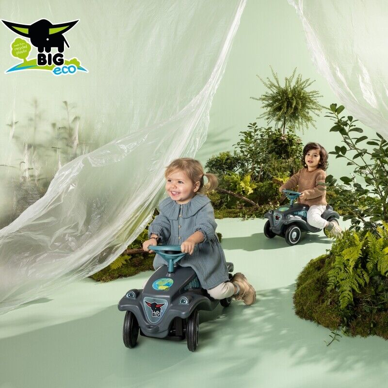 Load image into Gallery viewer, Classic Grey BIG Bobby Car with Horn - Eco-Friendly Ride-On Toy
